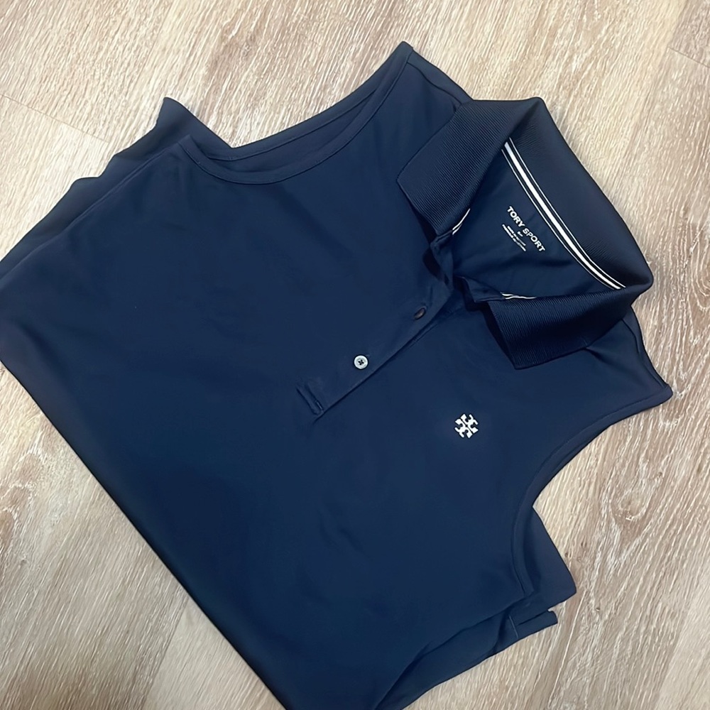 New Tory Burch Sport Golf Collar Top